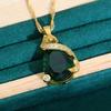 Micro Inlaid Jewelry Anti Allergic Zircon Necklace Earring Ring Gold Jewelry Set