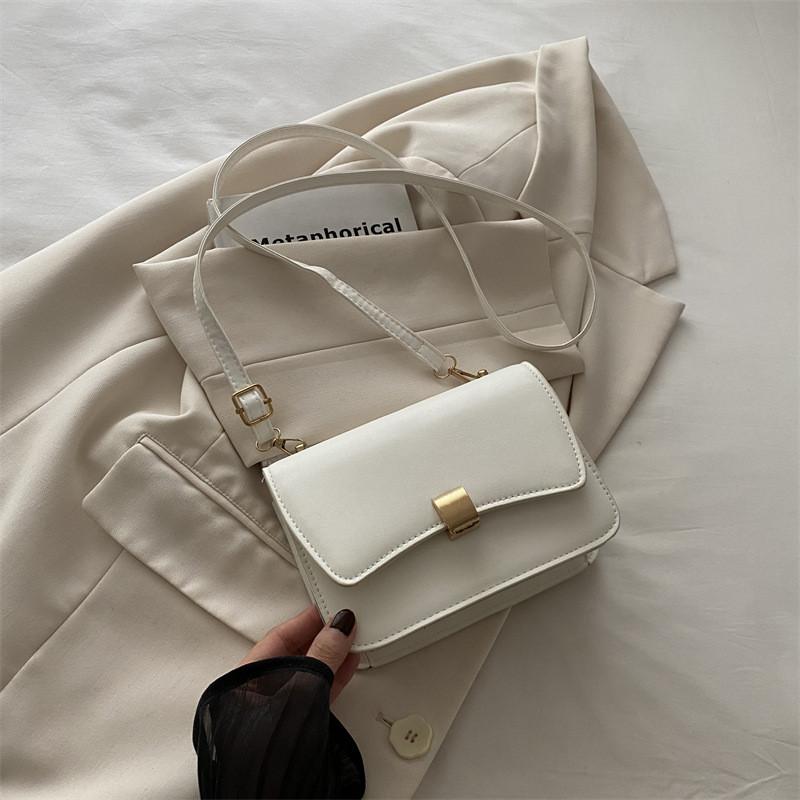 Trendy 2024 Summer Fashionable Casual Underarm Bag Stylish Square Shoulder Bag In Black Green White Orange For Daily Use