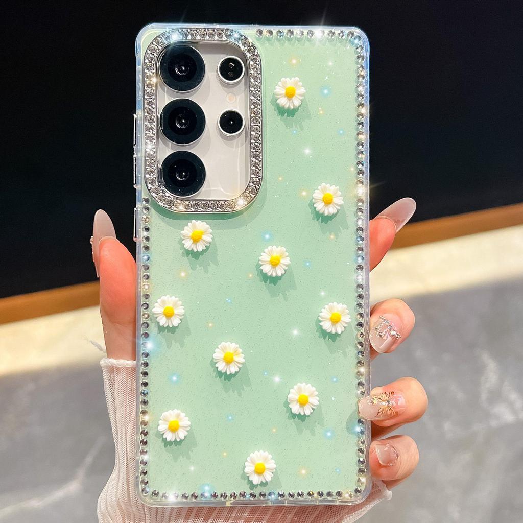 Samsung S26 Ultra Bling Diamond Phone Case - Creative Chamomile A57 Glitter Luxury Design