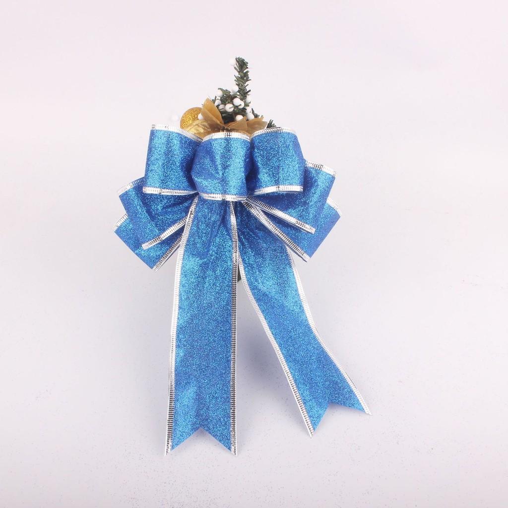Stunning Multicolor Sparkling Glitter Christmas Tree Bow Ribbons For Holiday Celebrations