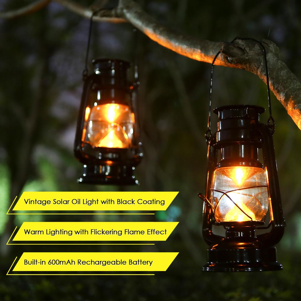 Luzes de Lanterna Cintilante Movidas a Energia Solar Tomshine IPX4 Resistente à Água Lanterna Suspensa para Exterior Lâmpada de Paisagem com