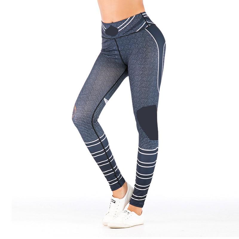 Womens High-Waisted Printed Yoga Leggings Running Fitness Dance Workout Stretchy Compression Pants
