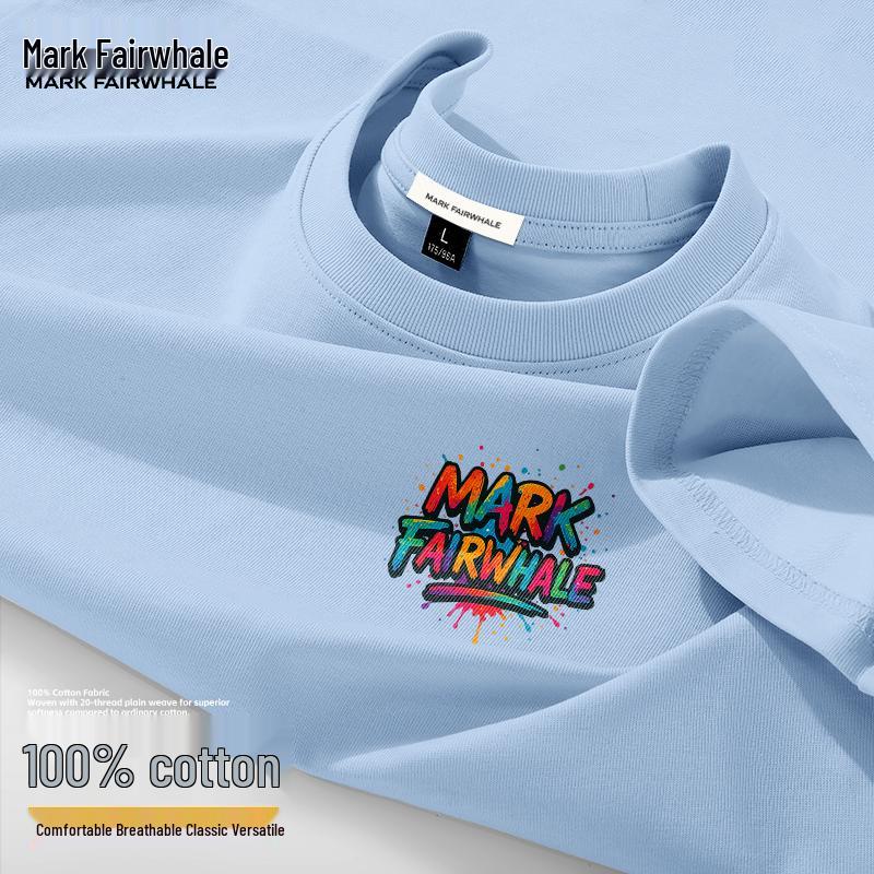 Mark Fairwhale Men's Pure Cotton Loose Fit Short Sleeve T-Shirt