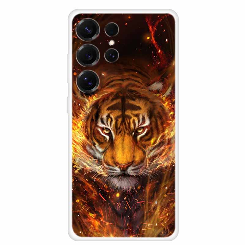 Capa For Samsung Galaxy S26 Ultra Phone Case Clear Soft TPU Silicone Cover for S 26 Ultra Transparent Funda Cartoon Painted Para
