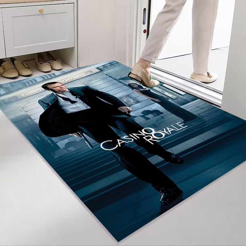 Iconic Gun Logo Design Carpet Doormat Printing Room Protective Pad Dormitory Decoration