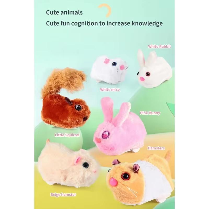 Electric Simulation Hamster Rabbit Rolling Ball Children Toy Cute Pet Doll Tease Cat Magic Device
