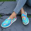 Women's Tie Dye Canvas Shoes, Casual Lace Up Outdoor Shoes, Lightweight Low Top Sneakers