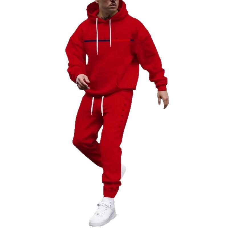 Mens Hooded Oversized Sweatshirt Set Long Sleeve Top Pants Casual Sportswear