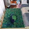 Elegant Peacock Feathers Carpet with Vibrant Colors Suitable for Use As an Anti-slip Game Mat for Living Room and Bedroom Sofas
