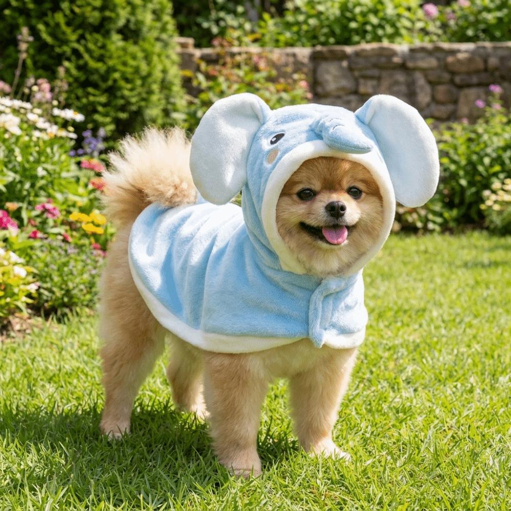 Quick Drying Dog Dinosaur Transformation Outfit Soft Pet Cosplay Costume Grooming Salon