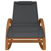 VidaXL Chaise à bascule textilène gris et bois de peuplier massif 363472