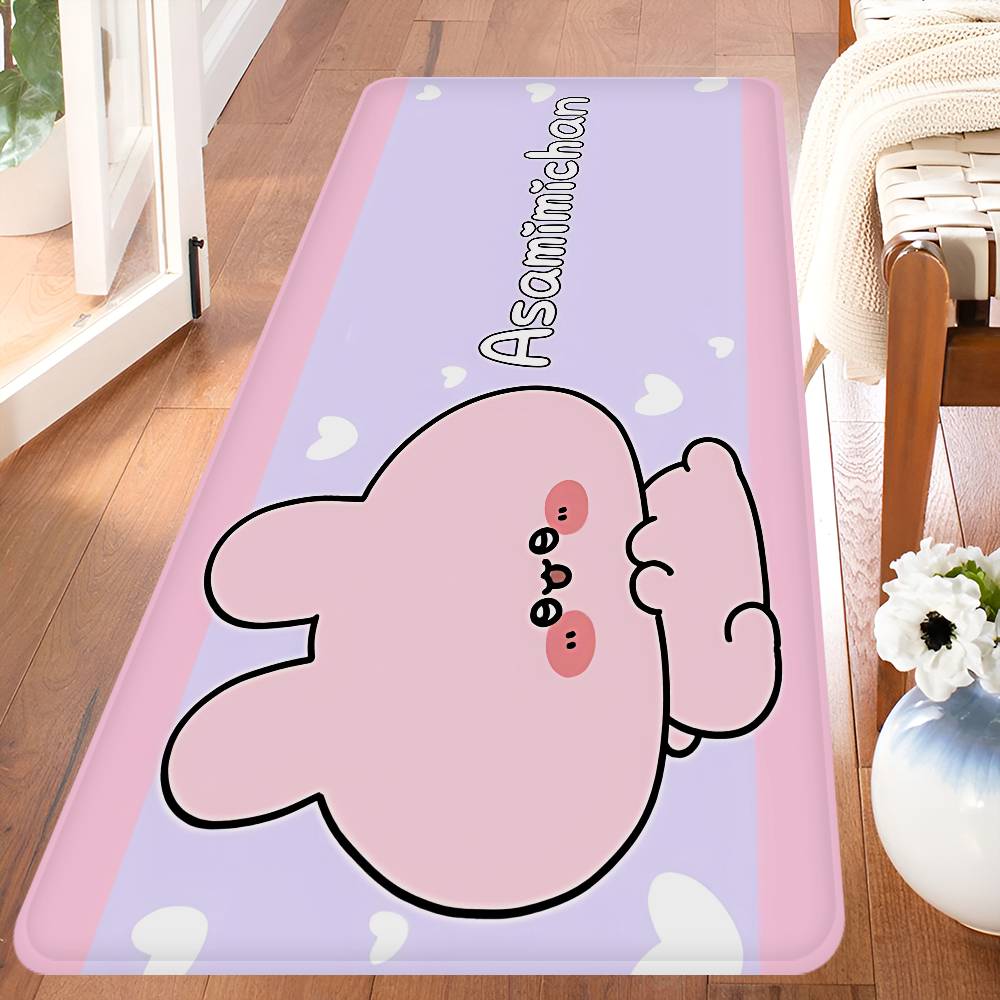 Cartoon A-Asamimichan Floor Mat Rectangle Anti-slip Home Soft Badmat Front Door Indoor Outdoor Mat Welcome Doormat