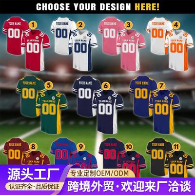 Camiseta de Fútbol Americano, Camiseta de Fútbol Americano de Manga Corta, Camiseta de Entrenamiento NFL para Partido, Pittsburgh Steelers