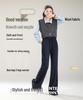 Women's 2025 Winter Woolen Micro Flare Velvet Pants: Floor-Length, Straight-Leg, Sports Casual
