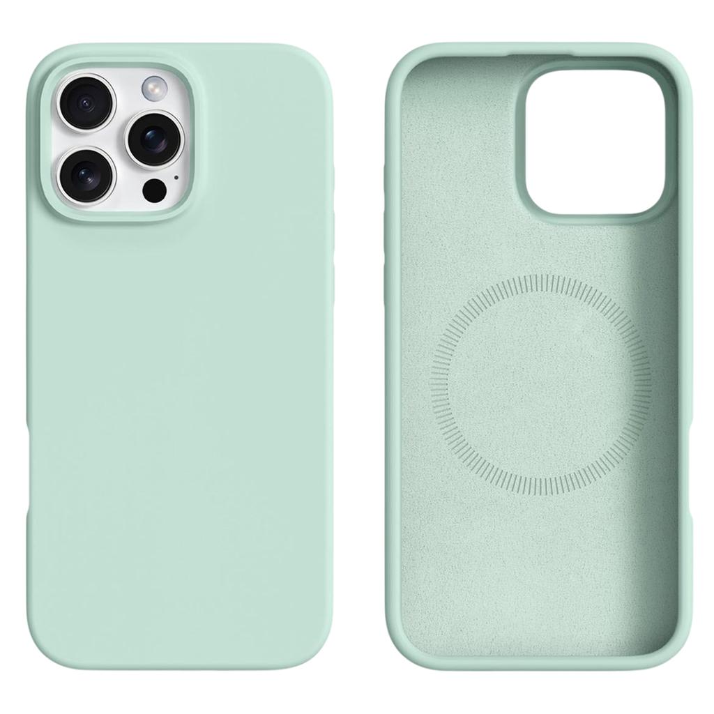 For iPhone 16 Pro Case Compatible with MagSafe Liquid Silicone+PC Phone Cover