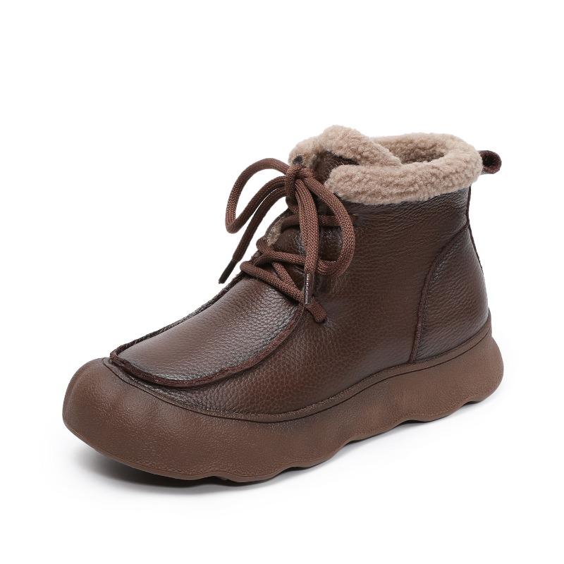 

Retro Snow Boots for Women, Thickly Padded and Extra Long, New Style Cotton Boots and Cotton Shoes 41 коричневий