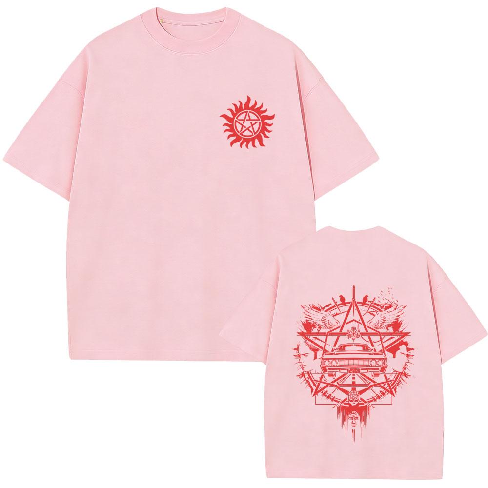 Supernatural Graphic Tshirt Summer Unisex Women Fashion Casual Soft Cotton Short Sleeve Unisex Cosplay Oversized Crewneck Tshirt