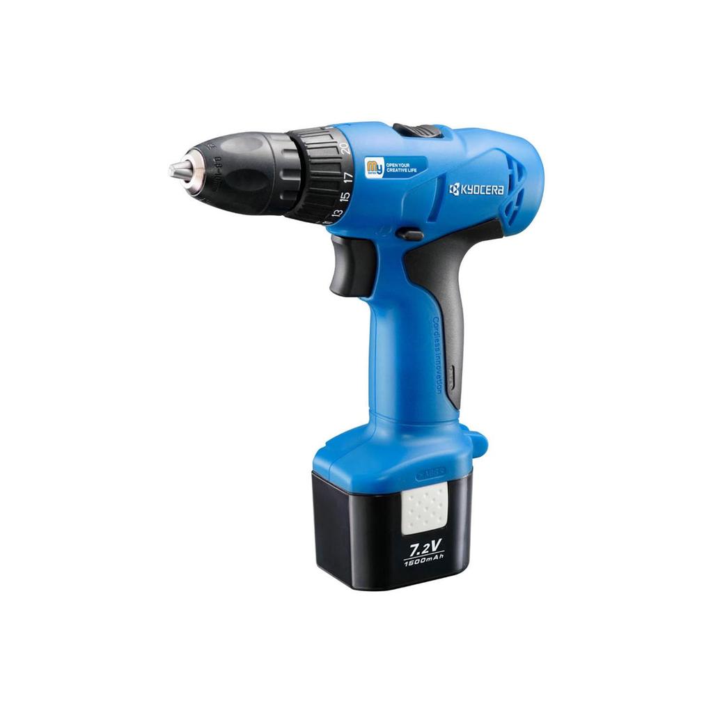 Kyocera Rechargeable Driver for Drilling and Screwing Without Worrying About Power NiCd Charging Maximum Drilling Capacity of 7mm and 12mm Screw