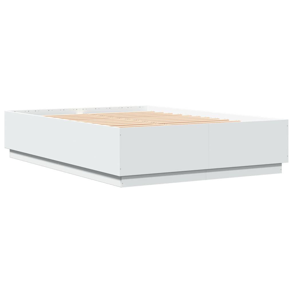 Bed Frame White 150 x 200 cm Engineered Wood