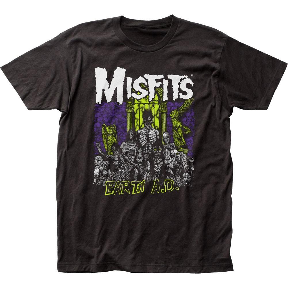 The Misfits Earth A.D. Mens T Shirt Music Classic Concert Rock Band Tee Black