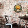 Tin Sign Metal Poster Wall Art - Round Vintage Retro Rustic for Bedroom