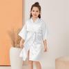 Horu Shi Summer V-neck Mid-length Girl's Casual Thin Cardigan Bathrobe