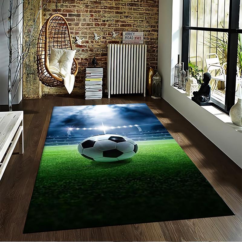 Soccer Ball Stadium Design Carpet for Bedroom Living Room Decor Suitable for use as an anti-slip for living room bedroom sofas
