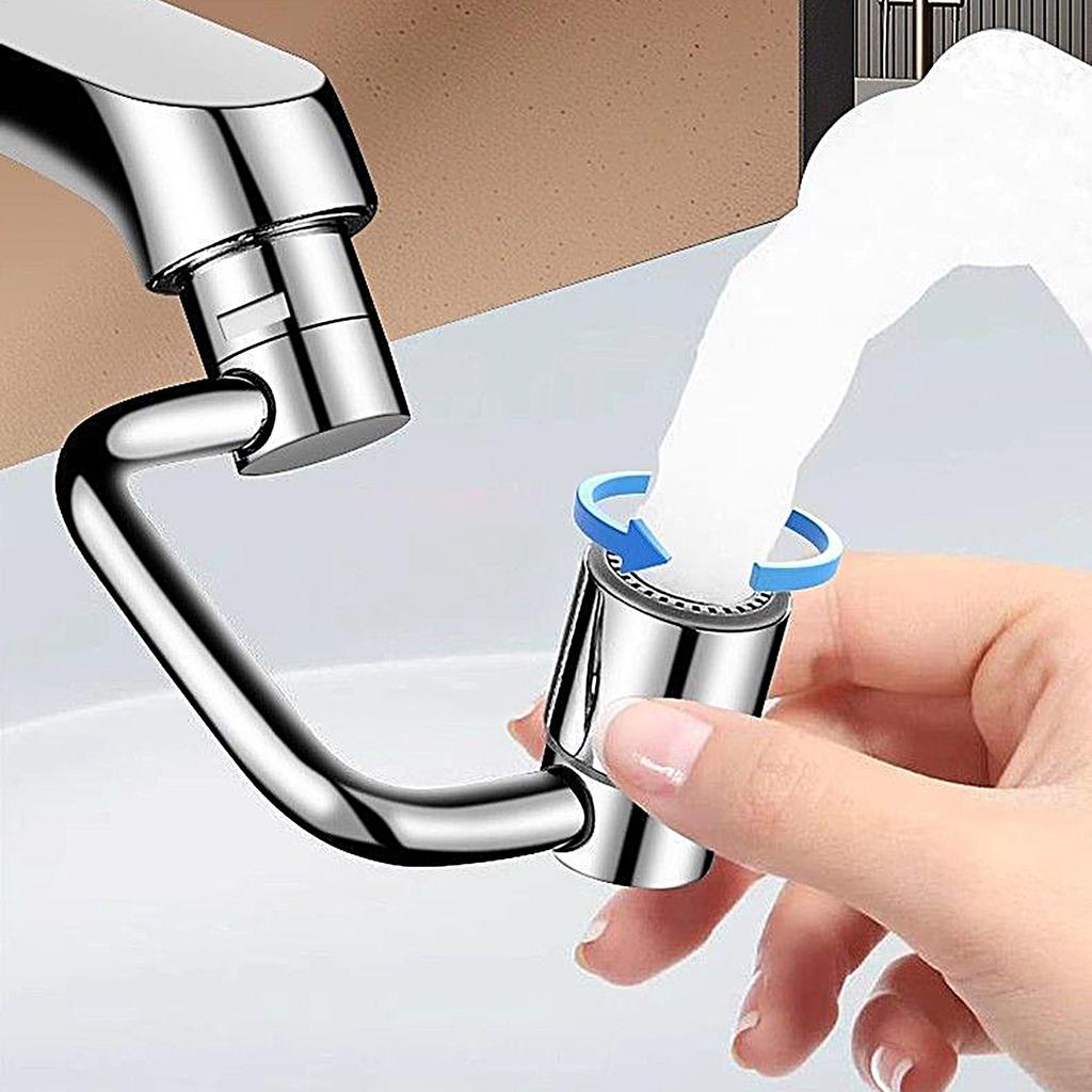1080 Swivel Faucet Extender Universal Splash-Proof Dualed Spray Modes Rust-Proof Bathroom Sink Accessories With Adapter