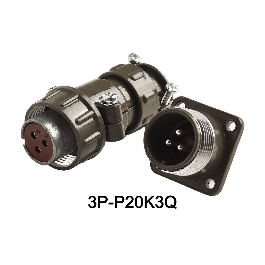 Long lasting M20 Panel Mount Flange Aviation Connector with 27 Pin Contacts
