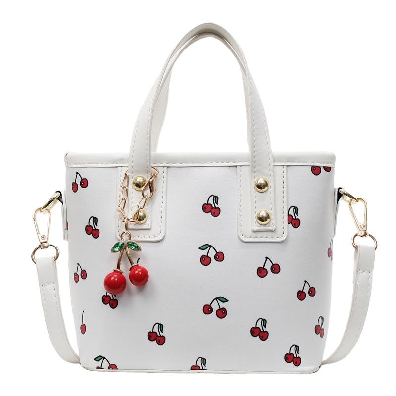 2025 New Cherry Portable Fashion Bag Handbag Large Capacity Cute Shoulder Tote Bucket