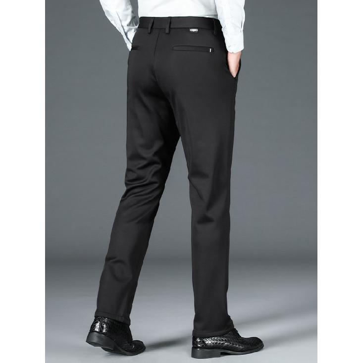 Зимние новые плюшевые толстые мужские повседневные брюки прямого кроя — фото 6