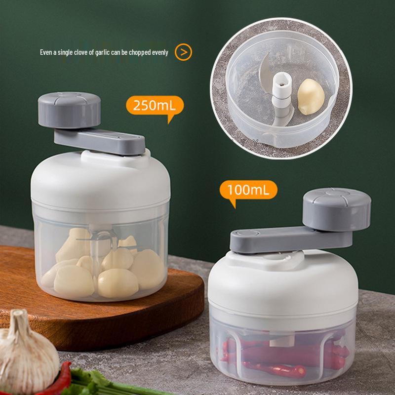 Hand-Cranked Garlic Press and Chopper: Manual Mincer & Grinder