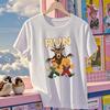 Christmas Run 99 Nights Graphic T-Shirt Cotton Spooky Gamer Deer in The Forest Gaming Meme Gifts for Men Women Clothing