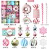 Rainbow Macaron Candy Color Christmas Ornament Set - Gift Box & Party Hanging Decorations