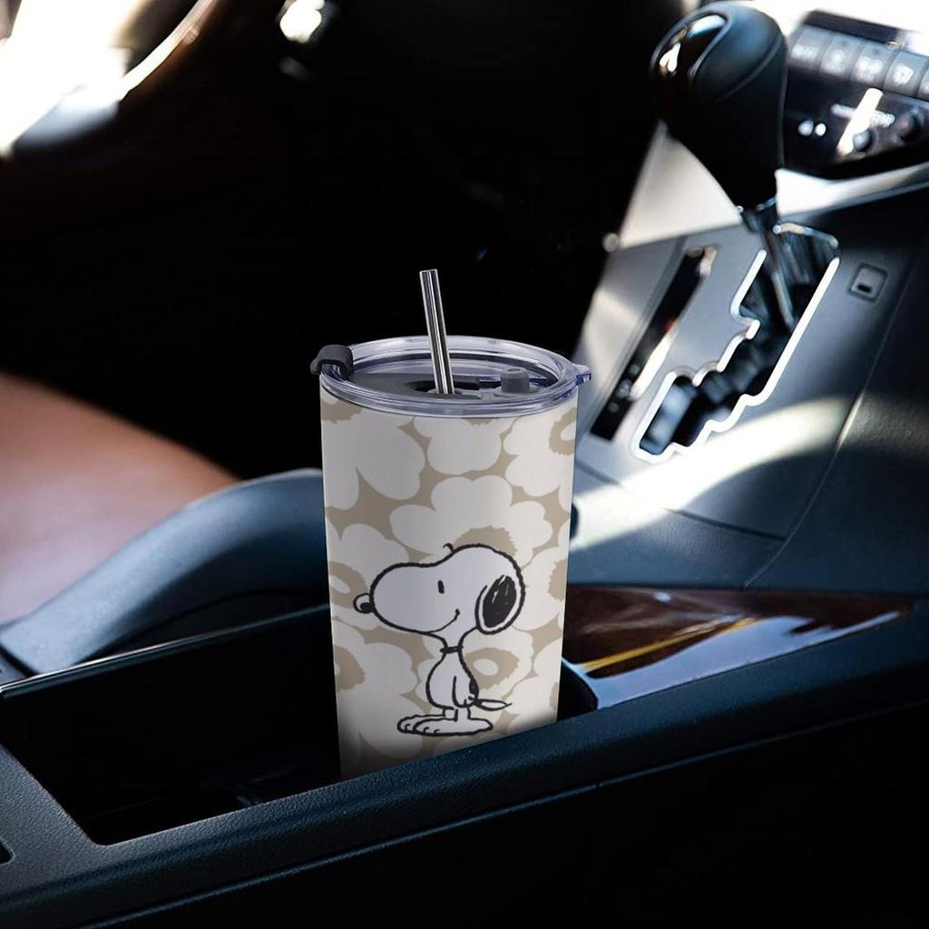Miffy Snoopy Snufkin Little My Tumbler Mug Coffee Cup Convenience Store Cup Cold Insulation Water Bottle Direct Drinking Stainless Steel with Lid