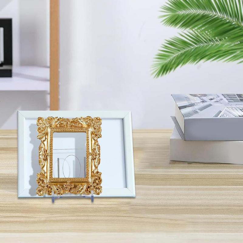 Acrylic Plate Stands For Display 24Pcs Transparent Book Stands Table Top Display Adjustable Holder For Display Photos Holder