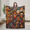 Super Soft ART African Ethnic-Style Throw Blanket Premium Fleece Flannel Lightweight  Bed Blanket Cozy Plush Blankets