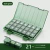 Medicine Box English Medicine Packing Box Storage Seven Days A Week 2128 Grid Morning, Middle and Evening Portable Storage Box