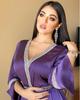 AB014 Rhinestone Muslim Women's Belted Robe Abaya Turkey Long Dress