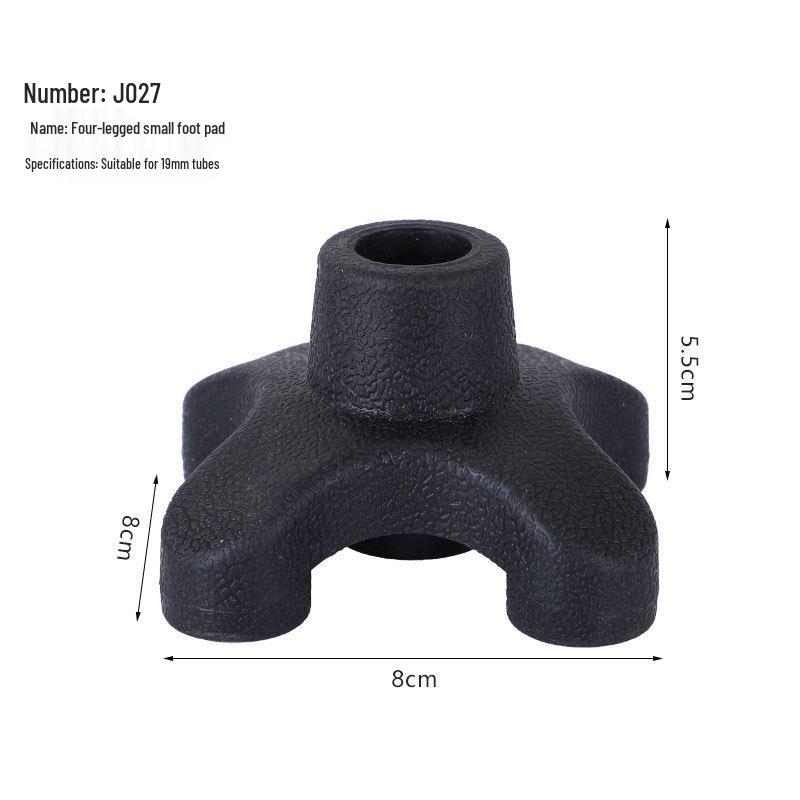 Multi-spec Anti-Slip Rubber Cane Tip for Elderly Walking Sticks - Tripod & Quadruped Foot Covers
