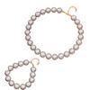 Stylish Acrylic Bead Necklace and Bracelet Set Elegant Party Accessories Fashionable Jewelry for Women Daily Wear
