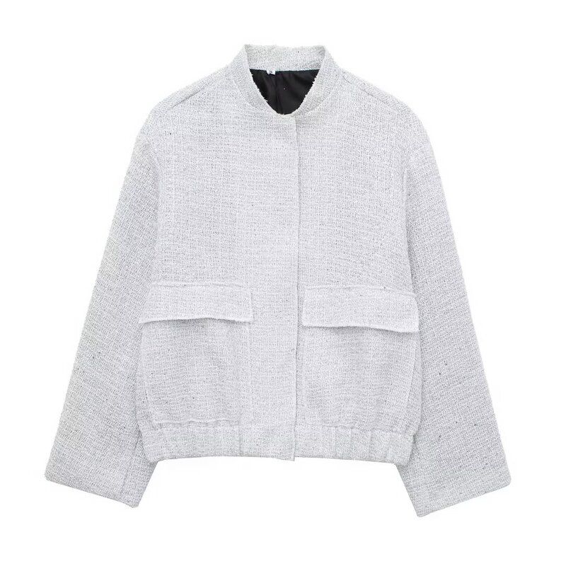 

Модный стиль 2023 Осень Новое поступление Женский Легчайший для сочетания Стройнящий и Модный Повседневный Серия Украшение бусинами Верхняя одежда 7925993 White L