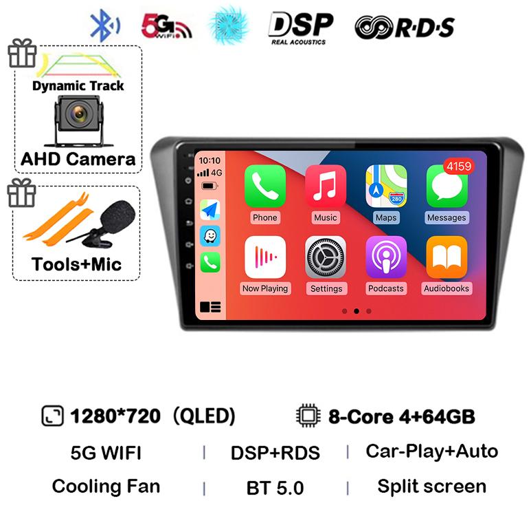 Android 14 Auto Carplay WIFI+4G For Peugeot 408 2014 2015 2016 2017 2018 GPS Car Radio Multimedia Video Player Stereo 360 Camera