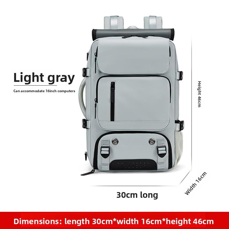 Men's Large Capacity Travel Backpack with Shoe Compartment, 17.3-Inch Laptop Bag, Adjustable Shoulder Straps, Multiple Zippered Pockets