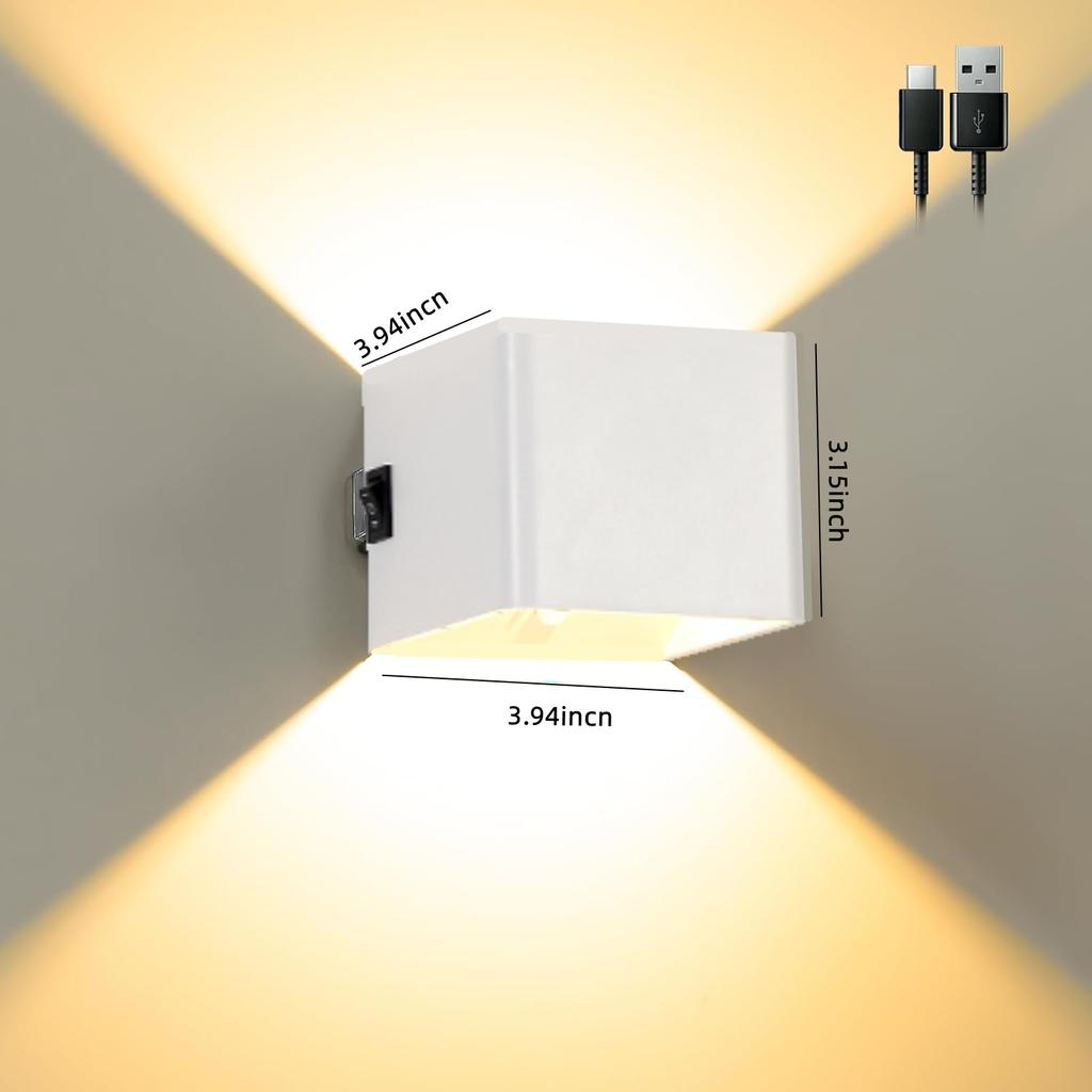 Rechargeable Battery Powered Wall Lamp Motion Sensor LED Night Light Bedroom Corridor Staircase Lighting