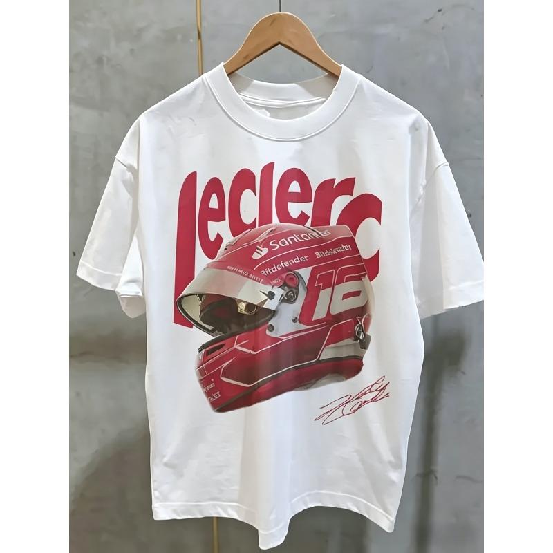 T-Shirt| LEC16 Racing Suit, Crew Neck, Suitable All Seasons, Slightly Stretchy Fabric, Soft and Comfortable, Suitable Casual and Sports Activities