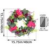 Spring Purple Rose Wreath Pink Purple Wreath Door Hanging Outdoor Decoration