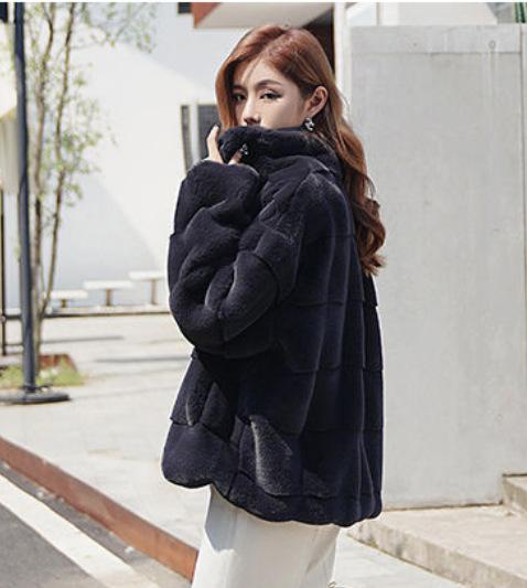 Winter New Imitation Mink Velvet Fur Coat Women's Lamb Wool Stand-up Collar Imitation Lazy Rabbit Hair Short Coat Tide