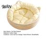 Panier Nid de Couchage pour Chat Corde de Coton Animal de Compagnie avec Design d'Oreilles Tissé à la Main pour Chats Chiots Lapins Petits Animaux Coussin