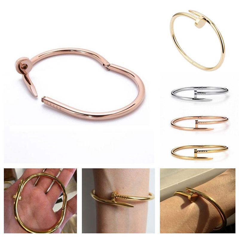 Stylish European And American Nail Bracelet With Sophisticated Design